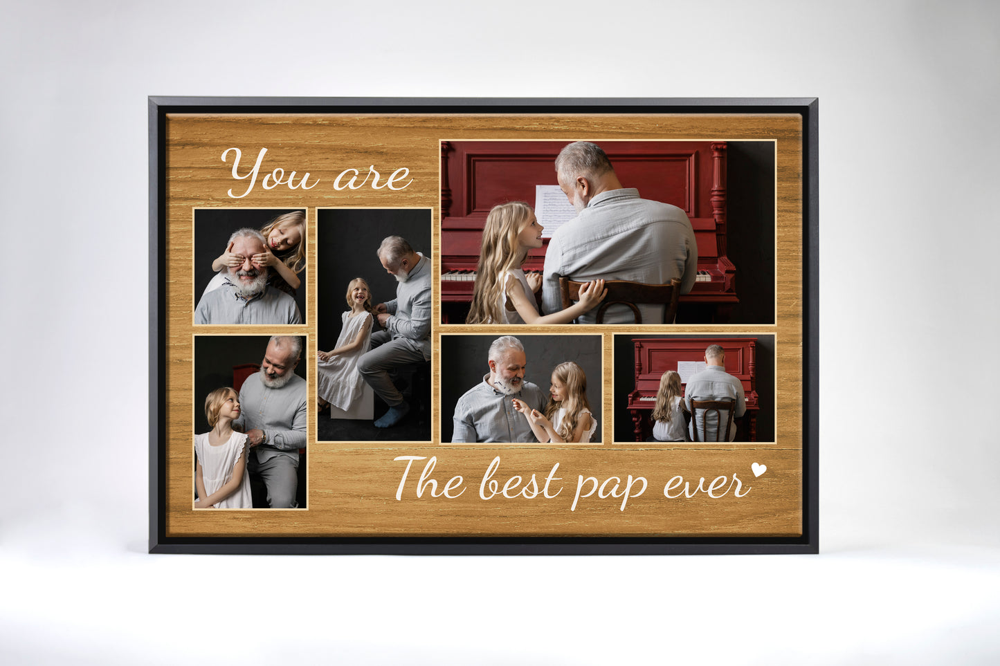 Best Pap Ever Light Stained Wood Canvas