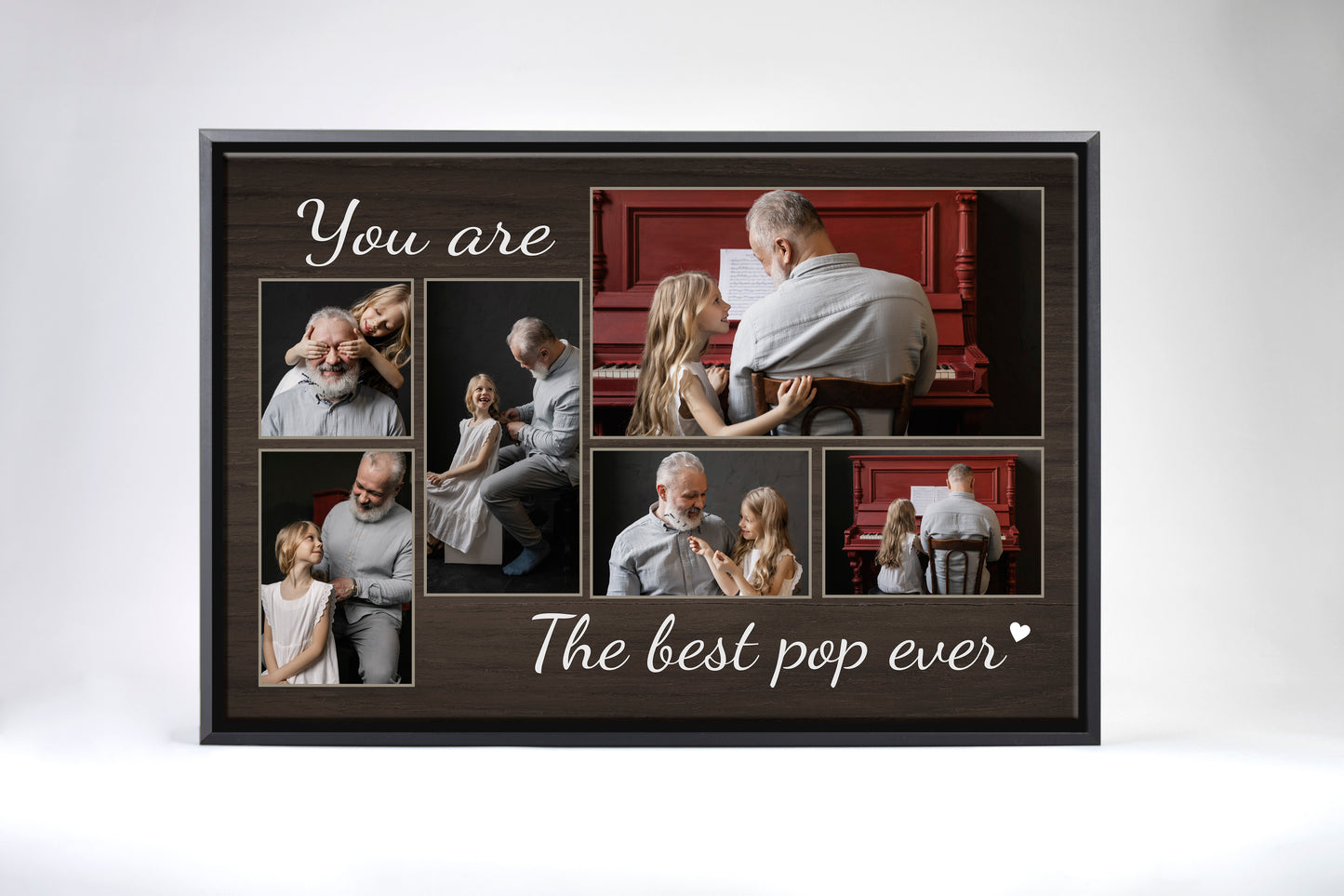 Best Pop Ever Dark Stained Wood Canvas
