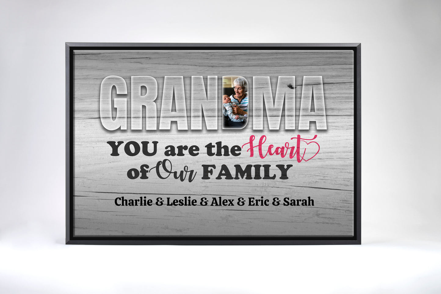 Grandma You Are The Heart Of Our Family Canvas