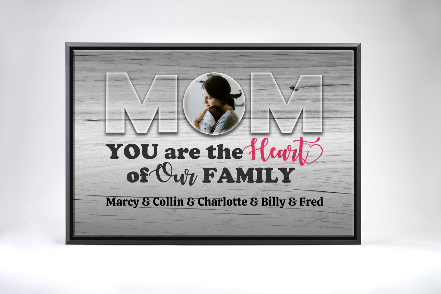 Mom You Are The Heart Of Our Family Canvas