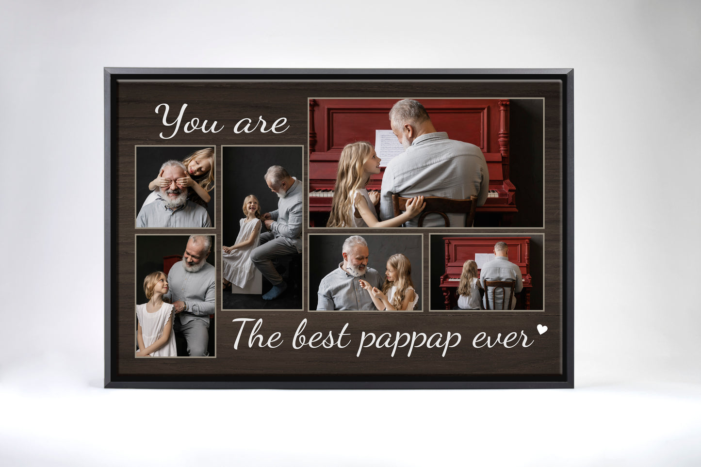 Best Pappap Ever Dark Stained Wood Canvas