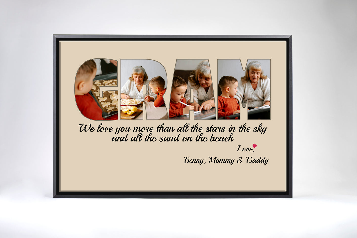 Gram We Love You More Than All The Stars Cream Canvas