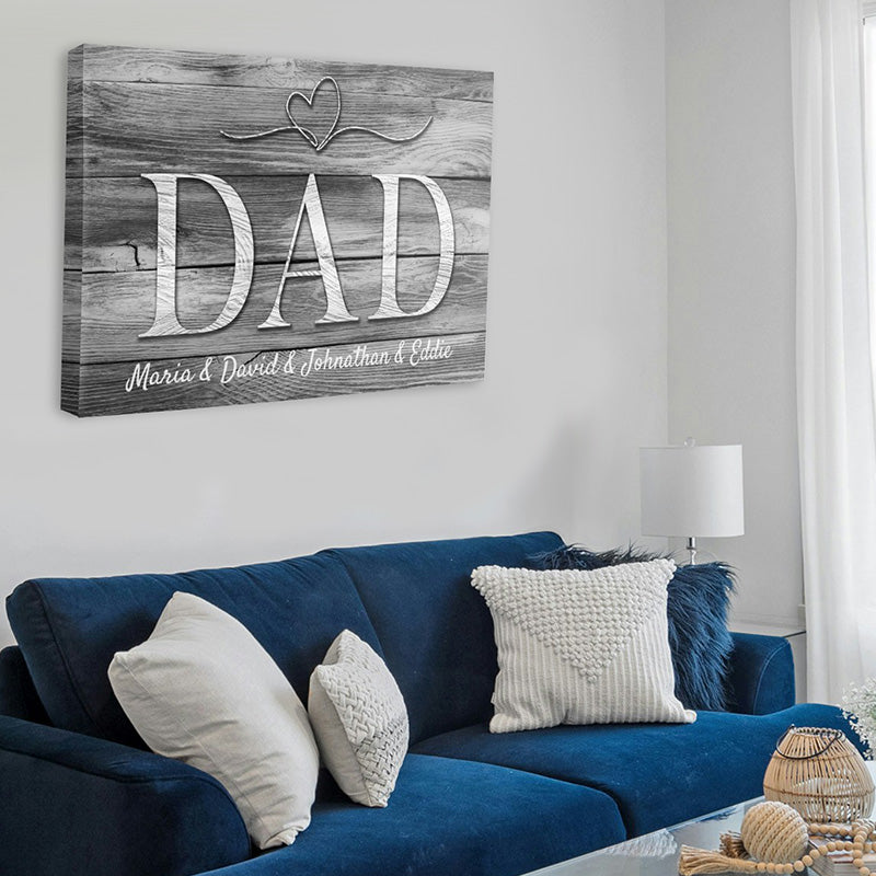 Dad Canvas Black and white