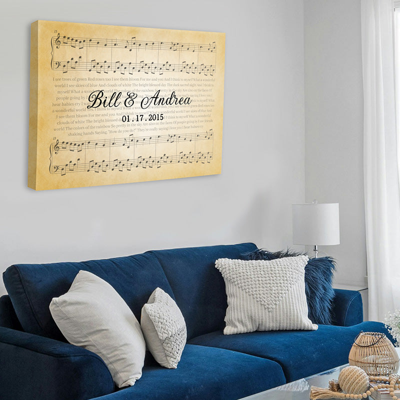 Song Lyrics On Canvas Custom Wall Art