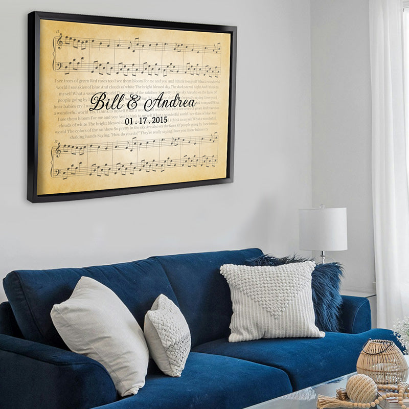 Song Lyrics On Canvas Custom Wall Art