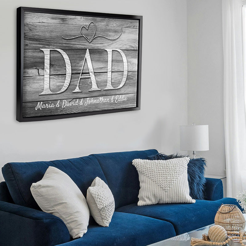 Dad Canvas Black and white