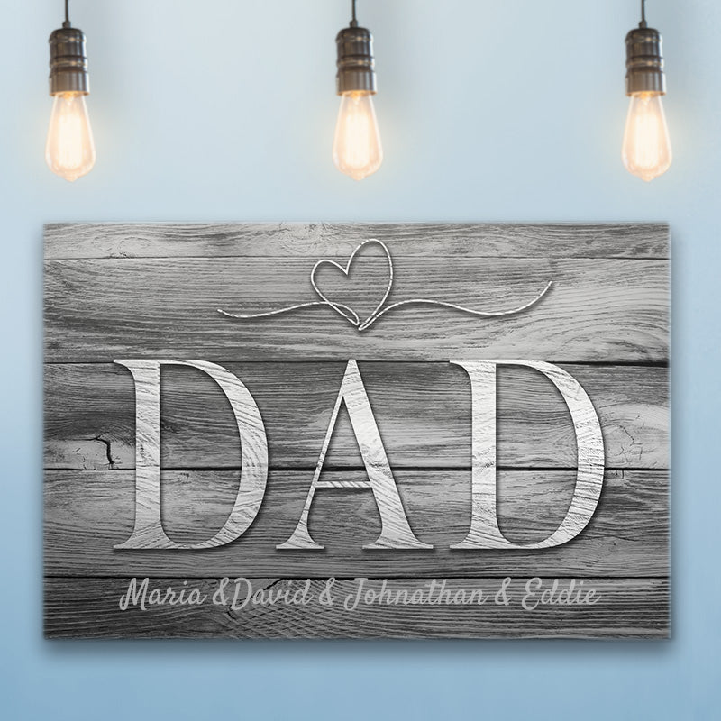 Dad Canvas Black and white