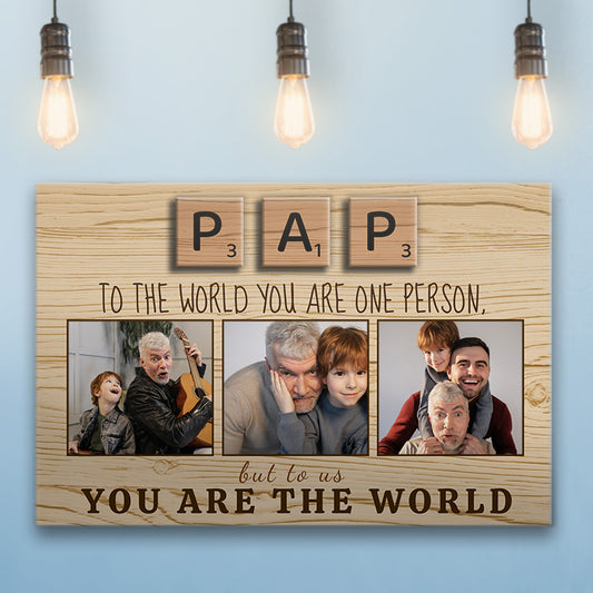 Pap You Are The World Canvas