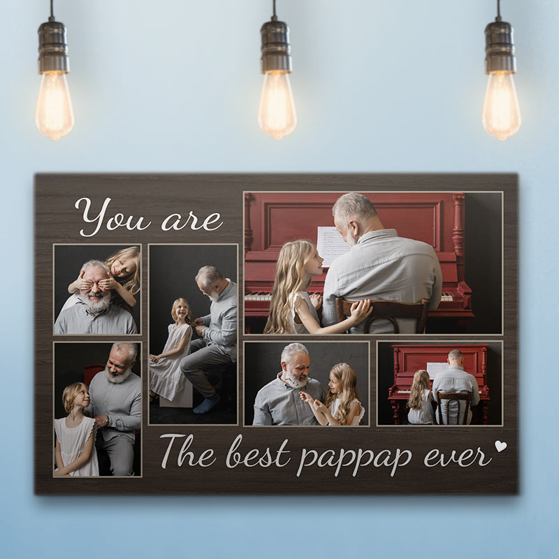 Best Pappap Ever Dark Stained Wood Canvas